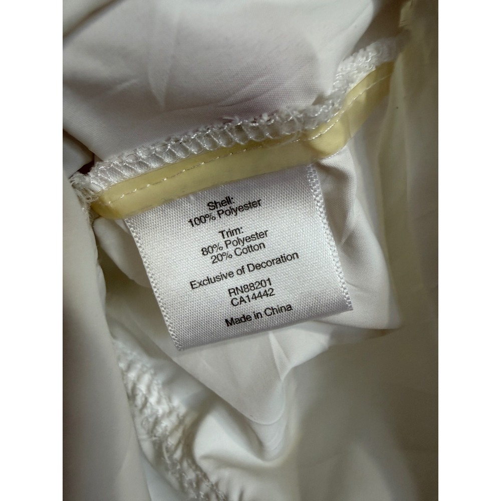 MPG‎ Sport Womens White Ruched Mesh Back Windbreaker Full Zip Golf Jacket Large - Picture 4 of 10